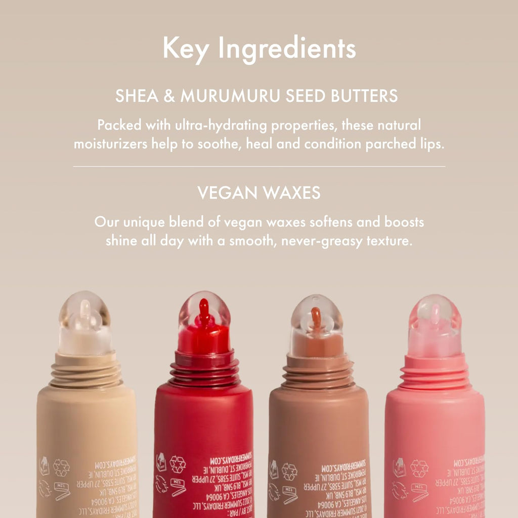 Summer Fridays Lip Butter Balm - Conditioning Lip Mask and Lip Balm for Instant Moisture, Shine and Hydration - Sheer-Tinted, Soothing Lip Care - Vanilla (.5 Oz)