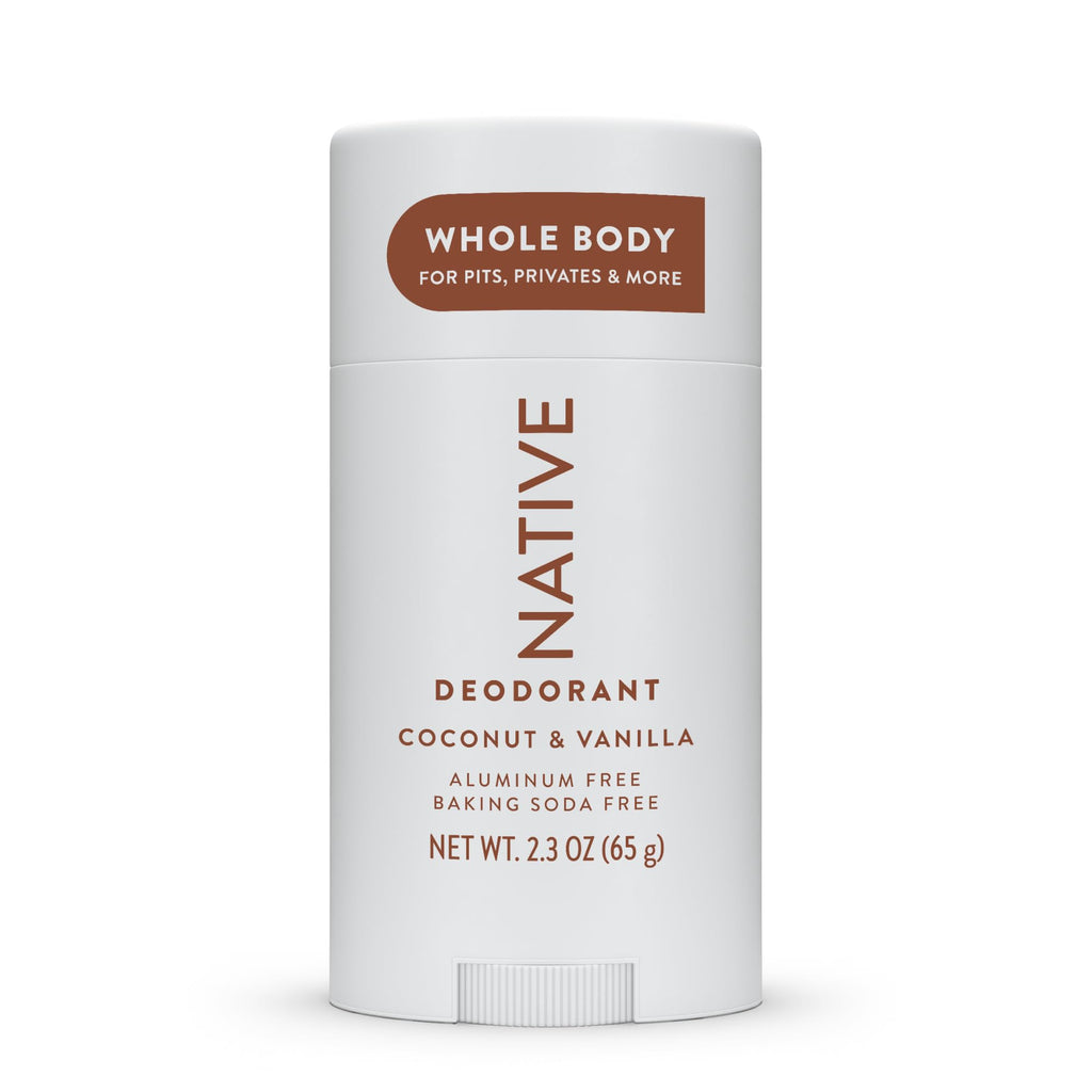 Native Whole Body Deodorant Stick Contains Naturally Derived Ingredients, Deodorant for Men and Women | 72 Hour Odor Protection, Aluminum Free with Coconut Oil and Shea Butter | Coconut & Vanilla