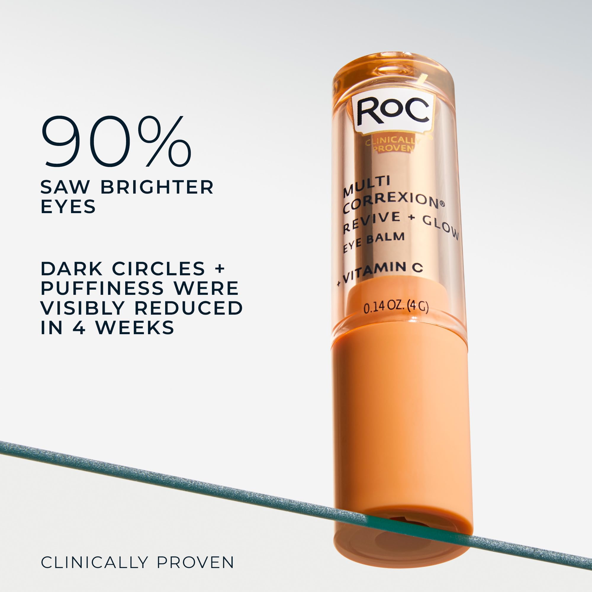 RoC Multi Correxion Revive + Glow Vitamin C Eye Balm (0.14 oz) with Retinol Eye Cream Packette